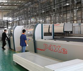 Automatic sheet metal processing line