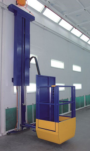 Nacelle de travail pour cabine de peinture