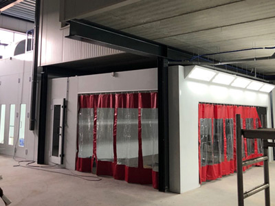 Salle de préparation + Cabine de peinture automobile aux Pays-Bas
